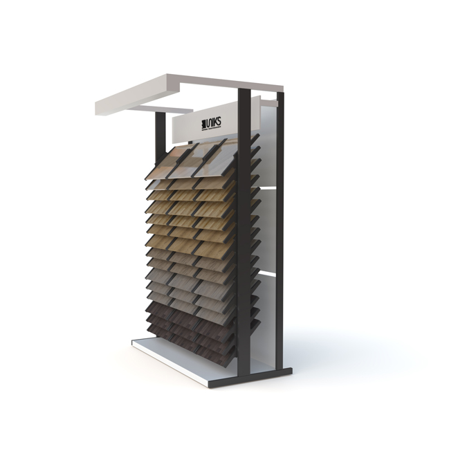 Waterfall -style floor rack