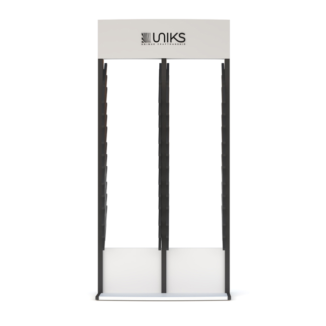 Waterfall -style floor rack